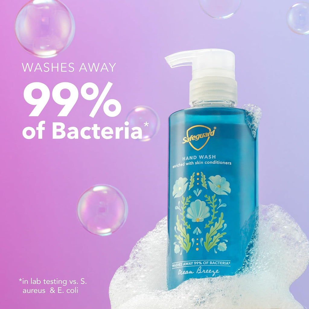 Liquid Hand Soap, Ocean Breeze Scent, 15.5 fl oz Pack of 4