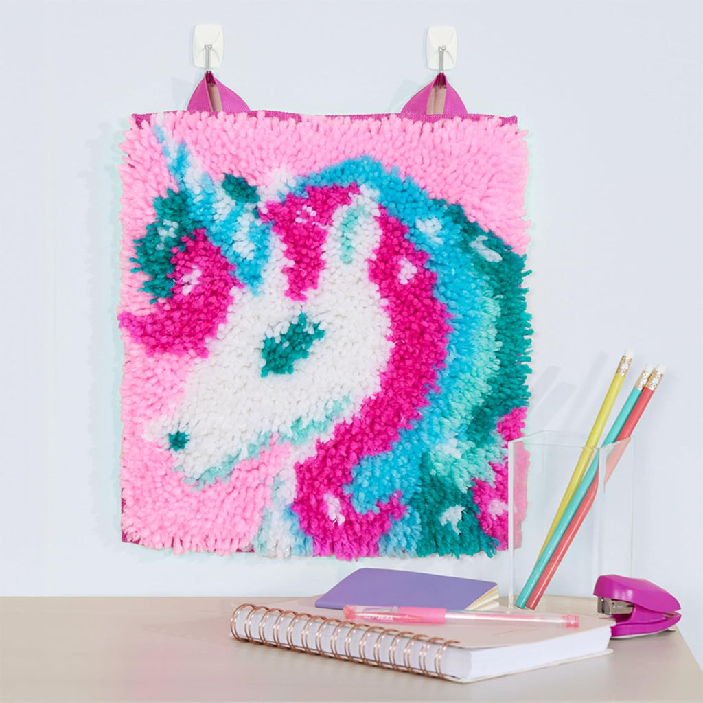 Latch Hook Kits for Kids – Kids Crafts, Arts and Crafts, Yarn Art, Wall Hanging & Mini-Rugs, Craft Supplies, Pre-Cut