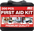 300 Piece Premium First Aid Kit w/Durable Bag for Home, Business | Office, Workplace, Car, Garage, Kitchen, Family