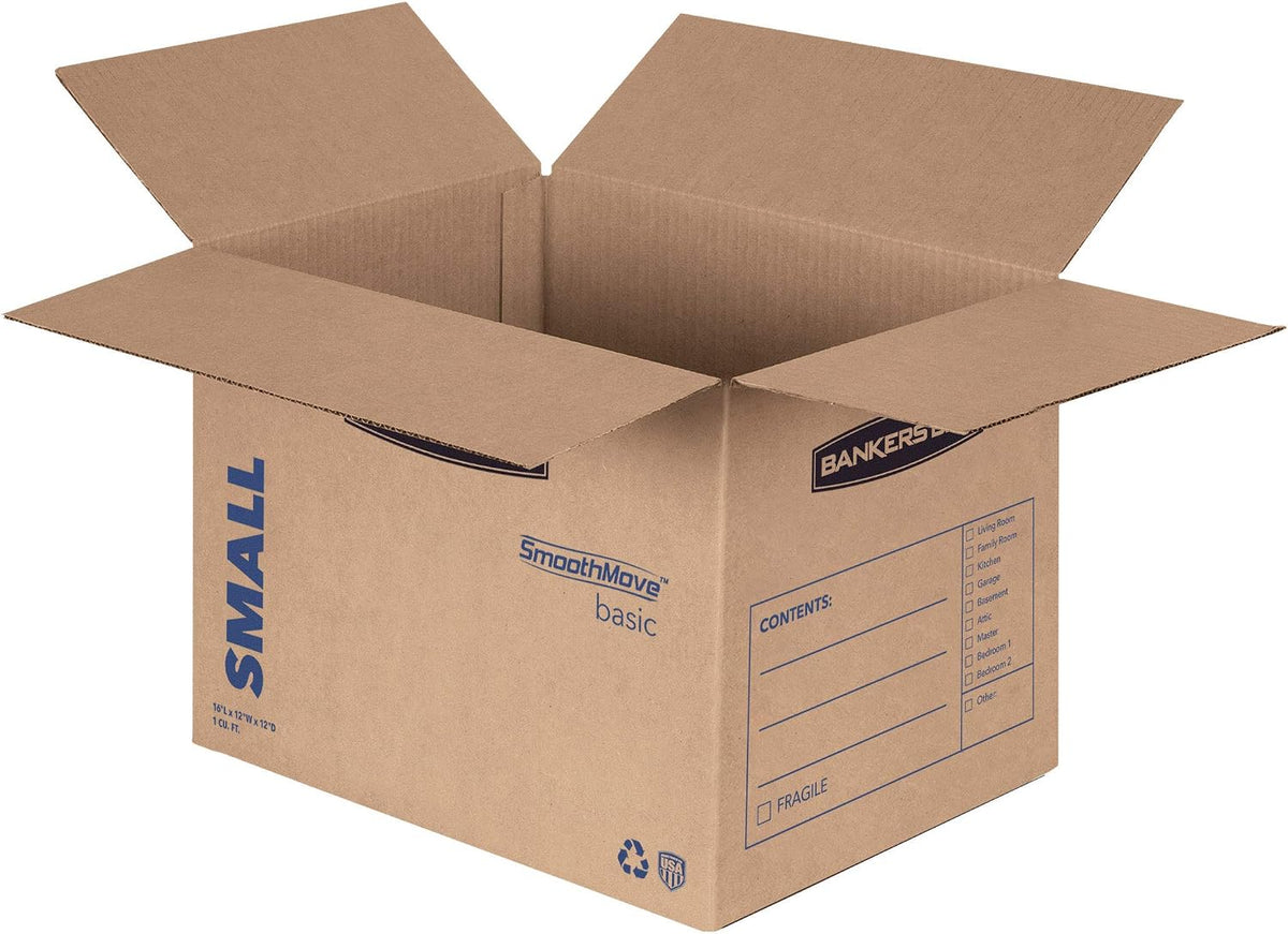 Small Moving Box 15 Pack, Pre-Printed for Labeling, 16.5-in x 12.25-in x 12.675-in (7713802)