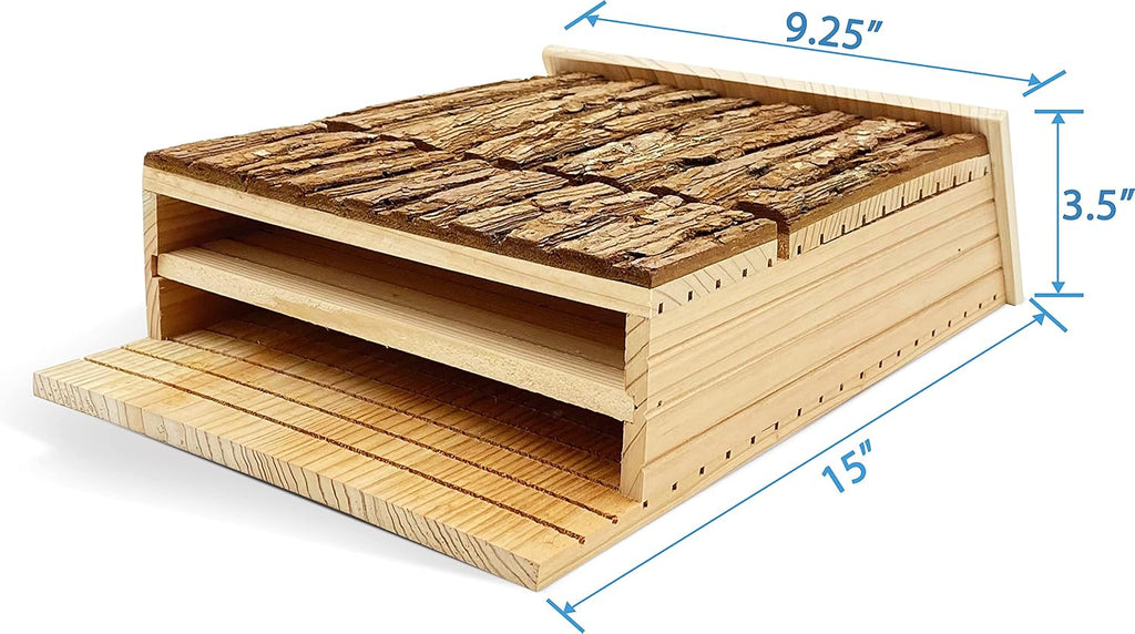 Bat Houses for Outdoors for Tree, Real Bark, 2 Chamber