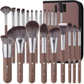 22Pcs Makeup Brush Set PRO Makeup Brushes Professional with Foldable Bag Premium Synthetic Kabuki Foundation Blending