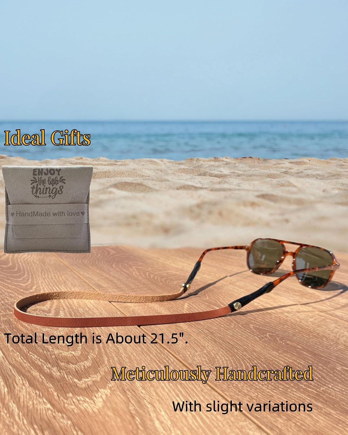 Leather Glasses Strap Handmade Full Grain Leather Sunglasses Eyeglasses Holders Around Neck Gifts for Women Men