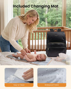 Leather Diaper Bag Backpack for Women