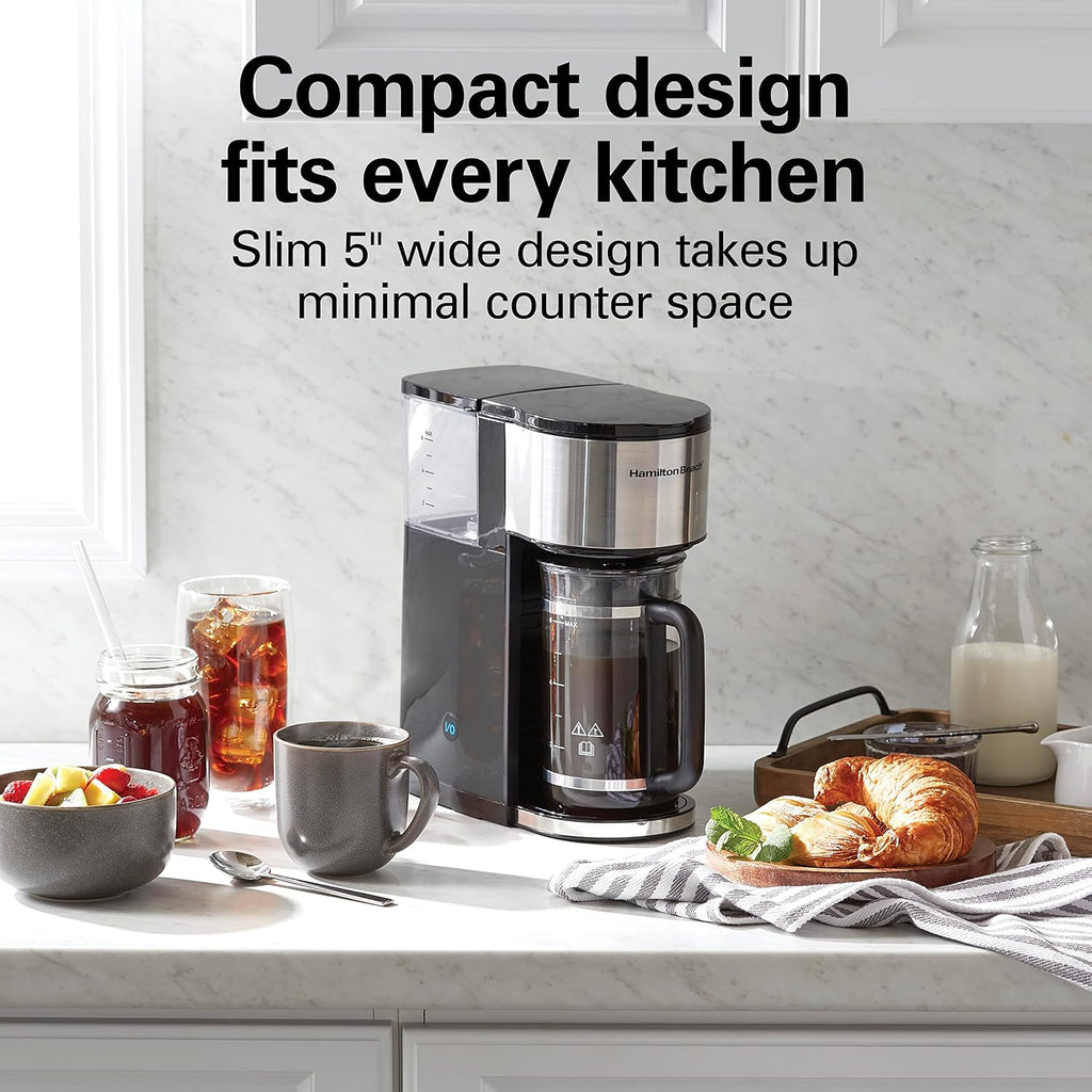 Home Barista 7-in-1 Small Coffee Maker with Seven Ways to Brew, 6 Cup Carafe, Drip, Single Serve, French Press, Pour