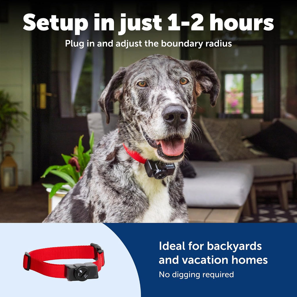 Wireless Fence Pet Containment System, 2 Dogs, Up to 1/2 Acre