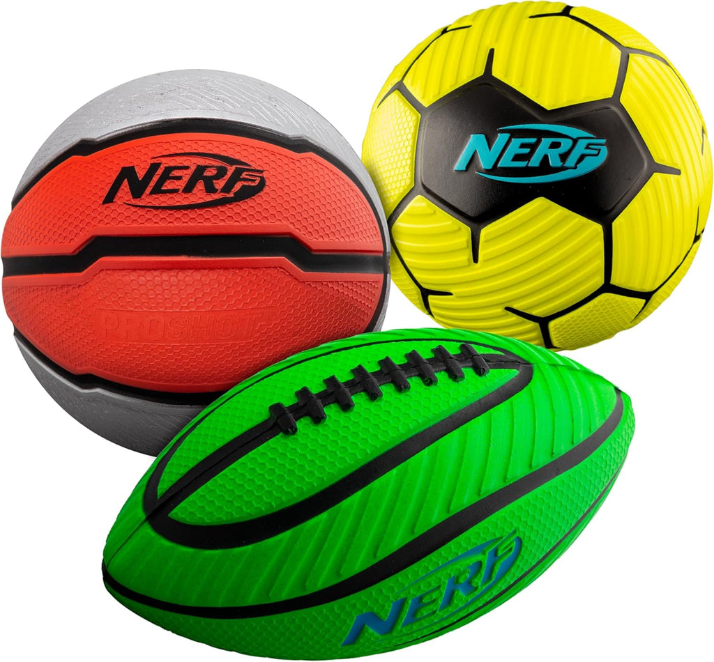 Mini Foam Sports Ball Set - Foam Football, Soccer Ball + Basketball Soft Sports Toy for Kids
