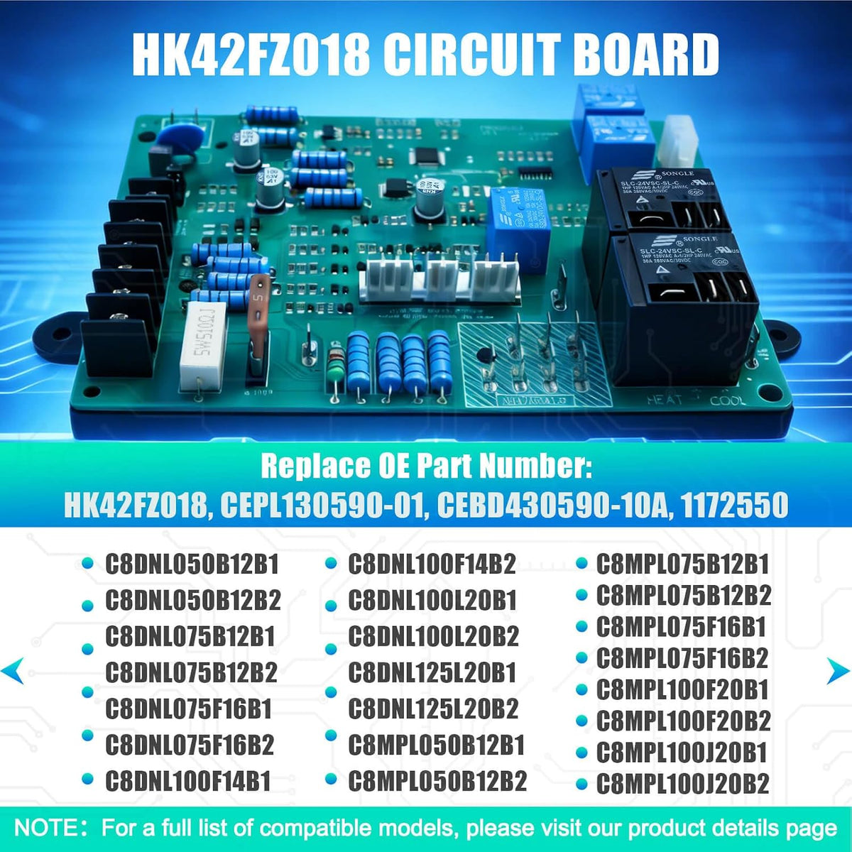 HK42FZ018 Furnace Control Board Compatible with Carrier Replace for 1172550