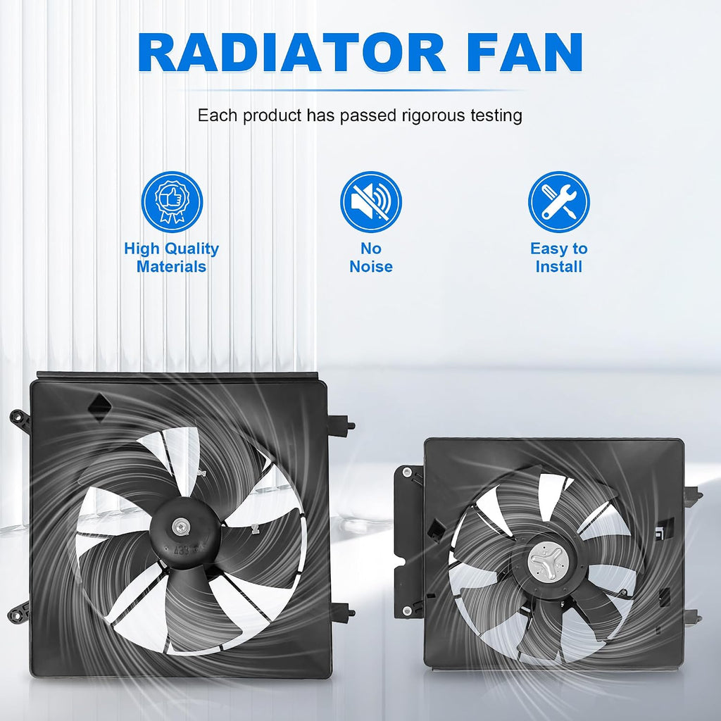 Radiator & AC Condenser Cooling Fan Assembly Pair for 2002-2006 Honda CR-V 19015PZDA01