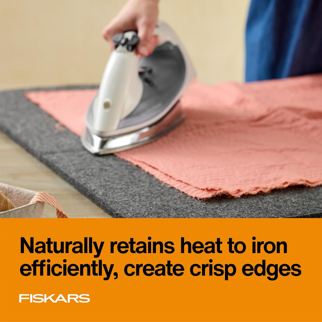 14" x 28" Folding Wool Pressing Mat, Portable Ironing Surface | Wool Material Grips & Holds Fabric in Place, Folds