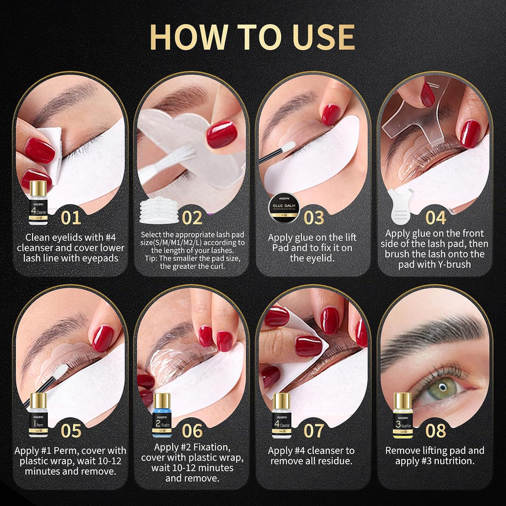 Lash Lift Kit - Brow Lamination Kit, Eyebrow Lamination Kit, Professional Eyelash & Brow 2 IN 1 Perm Kit, Eyebrow