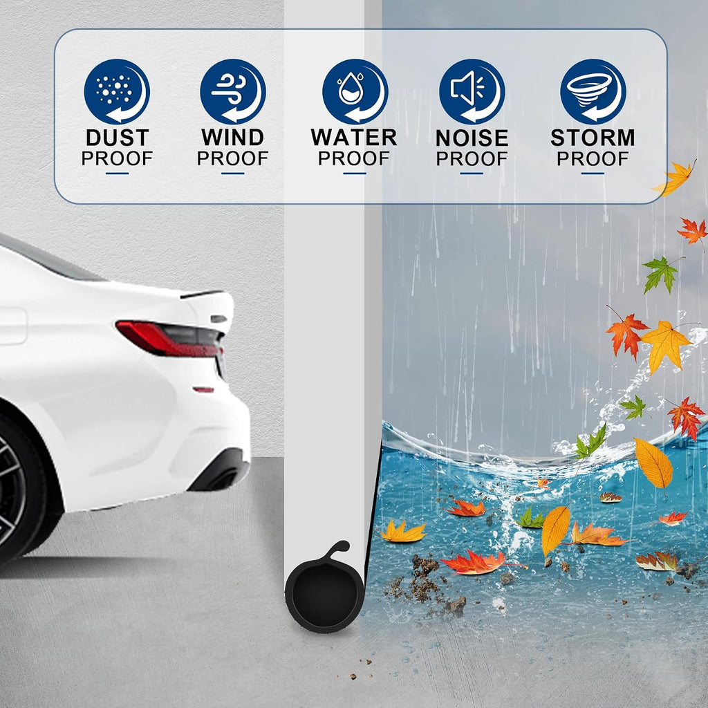 16.5FT Garage Door Bottom Seal Rubber 0.19" P Bulb Bottom Garage Weather Stripping for Single Channel, Flexible