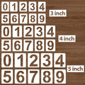 3,4,5 Inch Number Stencils, 30Pcs Plastic Reusable Washable Curb Stencil Kit for Address Painting, 0-9 Large Number