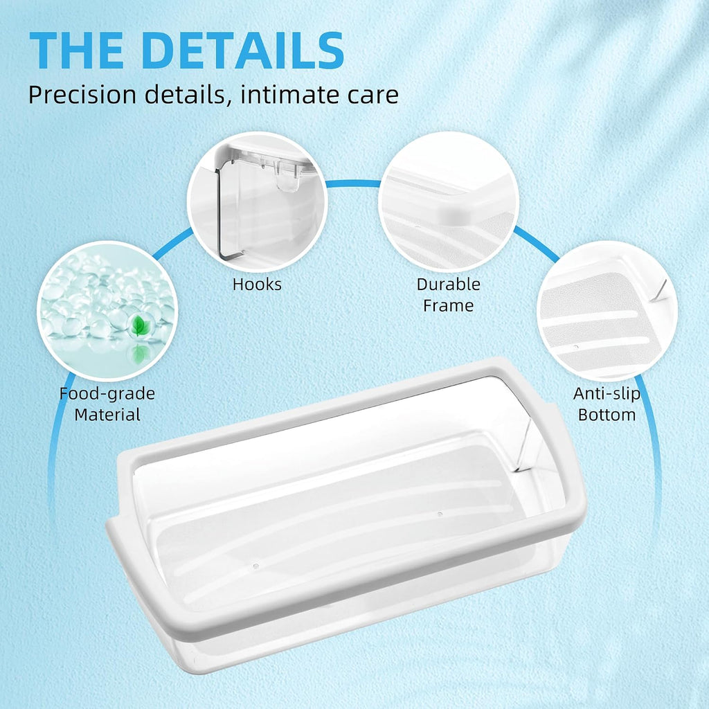WPW10321304 Refrigerator Door Shelf Bin Replacement for Whirl-pool Fridge Replace W10321304 WRS325FDAM04, WRS325FDAB02, WRS325FDAB06, WRS325FDAM02, WRS325FDAD02, ED5FVGXWS00 by Fetechmate - 1 PACK