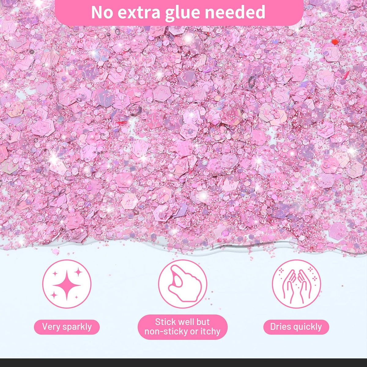 Body Glitter, Face Glitter, Hair Glitter, 12 Colors