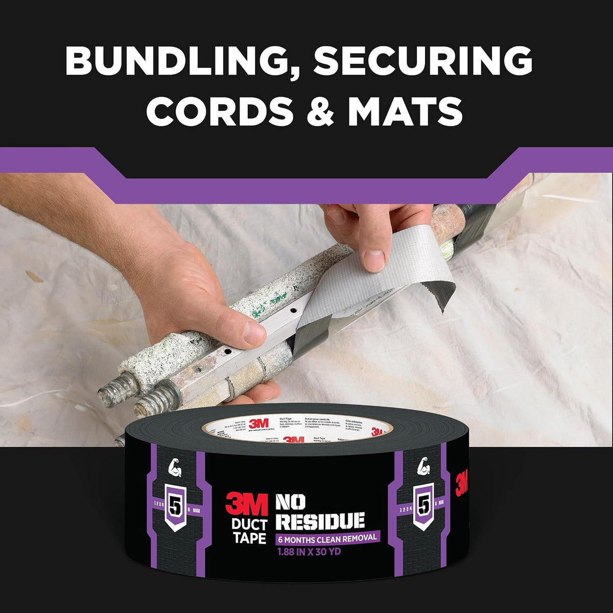 P2420 Tough Duct Tape, Cloth Backing, Gray