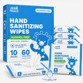 Pocket Hand Sanitizer Wipes – Alcohol-Free & Fragrance-Free – Kills 99.9% of Germs – Safe for Kids & Sensitive Skin –