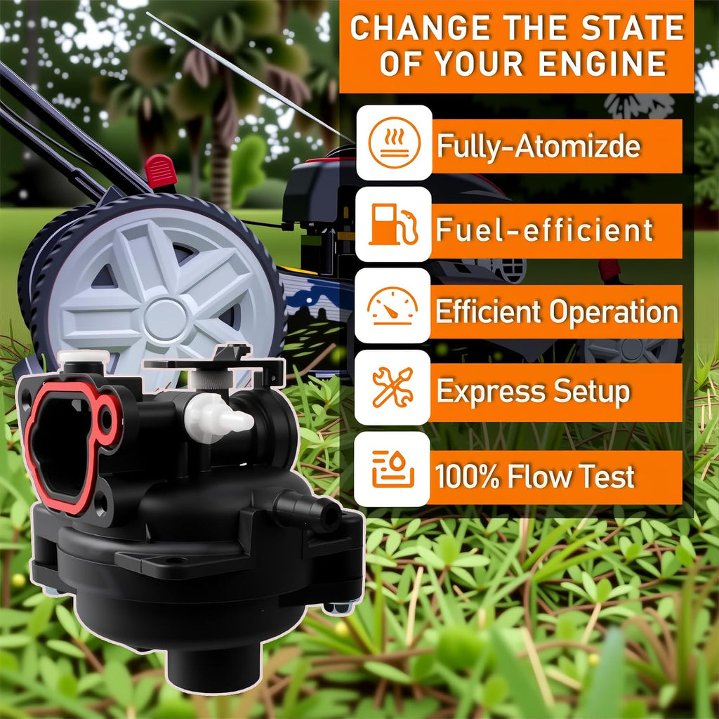 799583 Carburetor Fit for Briggs and Stratton Lawnmower engine 300E 450E 500E 550EX 500 125cc 140cc 08P502 8P502 09P602 9P602, for 593261 595656 591979 591160