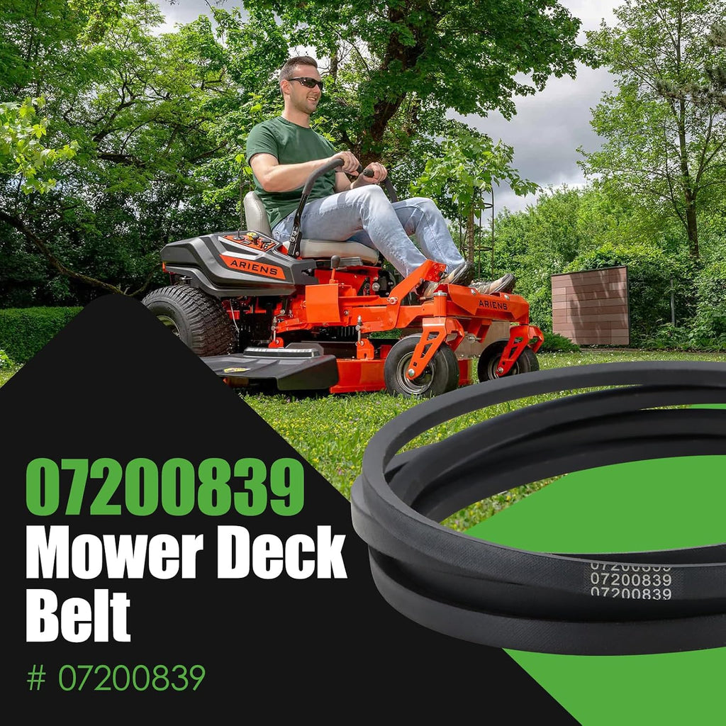 07200839 Mower Deck Belt Fit for Ariens Edge 52 Zero Turn Lawn Mower - Durable & Easy Install (1/2" x 143.60")