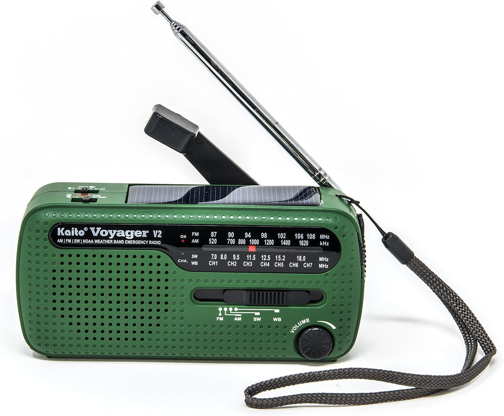 Best NOAA Portable Solar/Hand Crank AM/FM, Shortwave & NOAA Weather Emergency Radio with USB Cell Phone Charger & LED