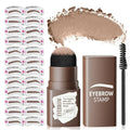 Eyebrow Stamp Kit, Eyebrow Stencils for Shaping Brow Powder, Light Brown