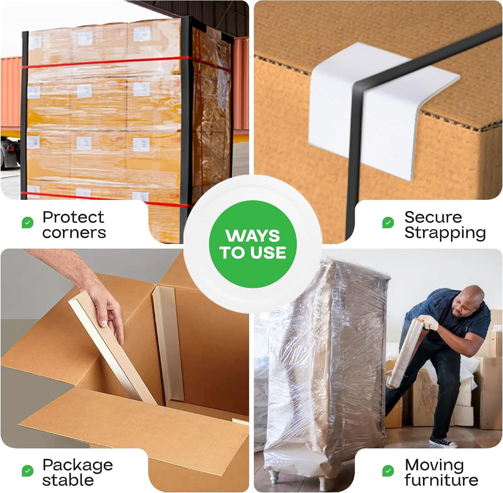 Cardboard Edge Protectors 2 x 2 x 3" (100-Pack), 0.120" Thick