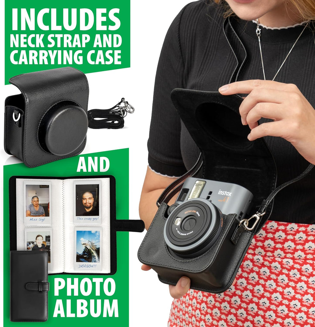 Instax Mini 41 Instant Film Camera Black + 20 Instax Instant Film Prints Bundle