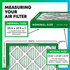 23.5x27.5x1 Air Filter MERV 11 Pet & Allergy Defense (2-Pack)