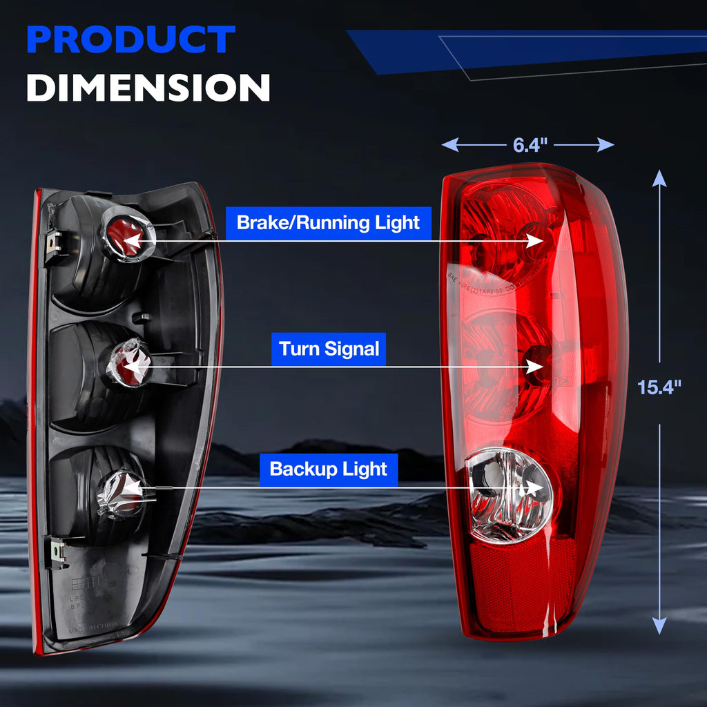 Tail Lights Fits 2004-2012 Chevy Colorado GMC Canyon Left & Right Assembly