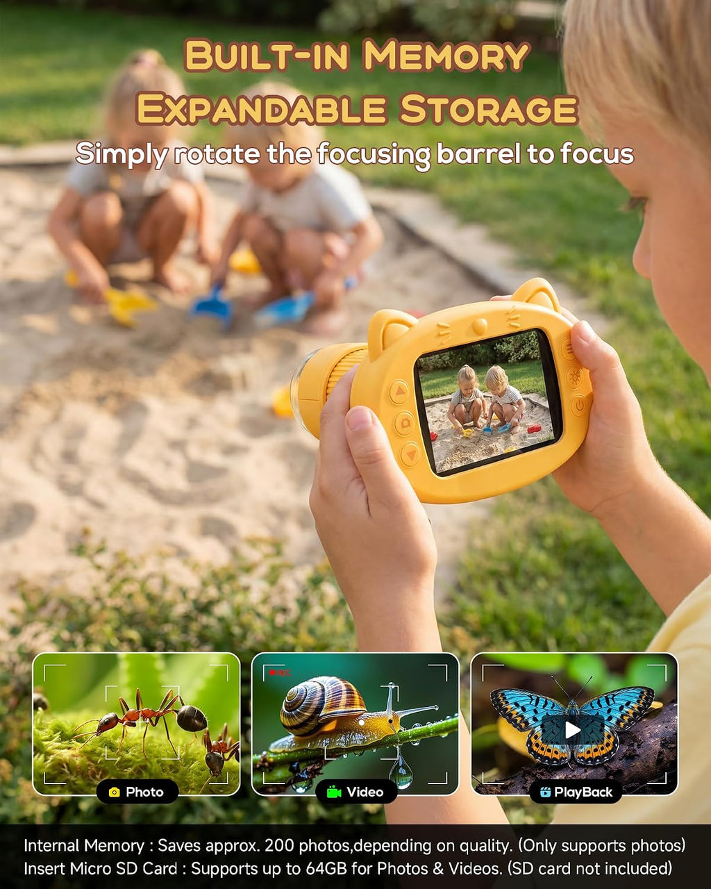 1000X Digital Microscope for Kids Handheld, 4K 2.4" IPS Screen Portable Mini Pocket Microscope 2MP Camera, STEM