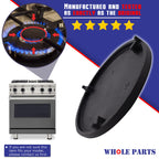Whole Parts Upgraded Black Gas Range Burner Cap Part# PA080015