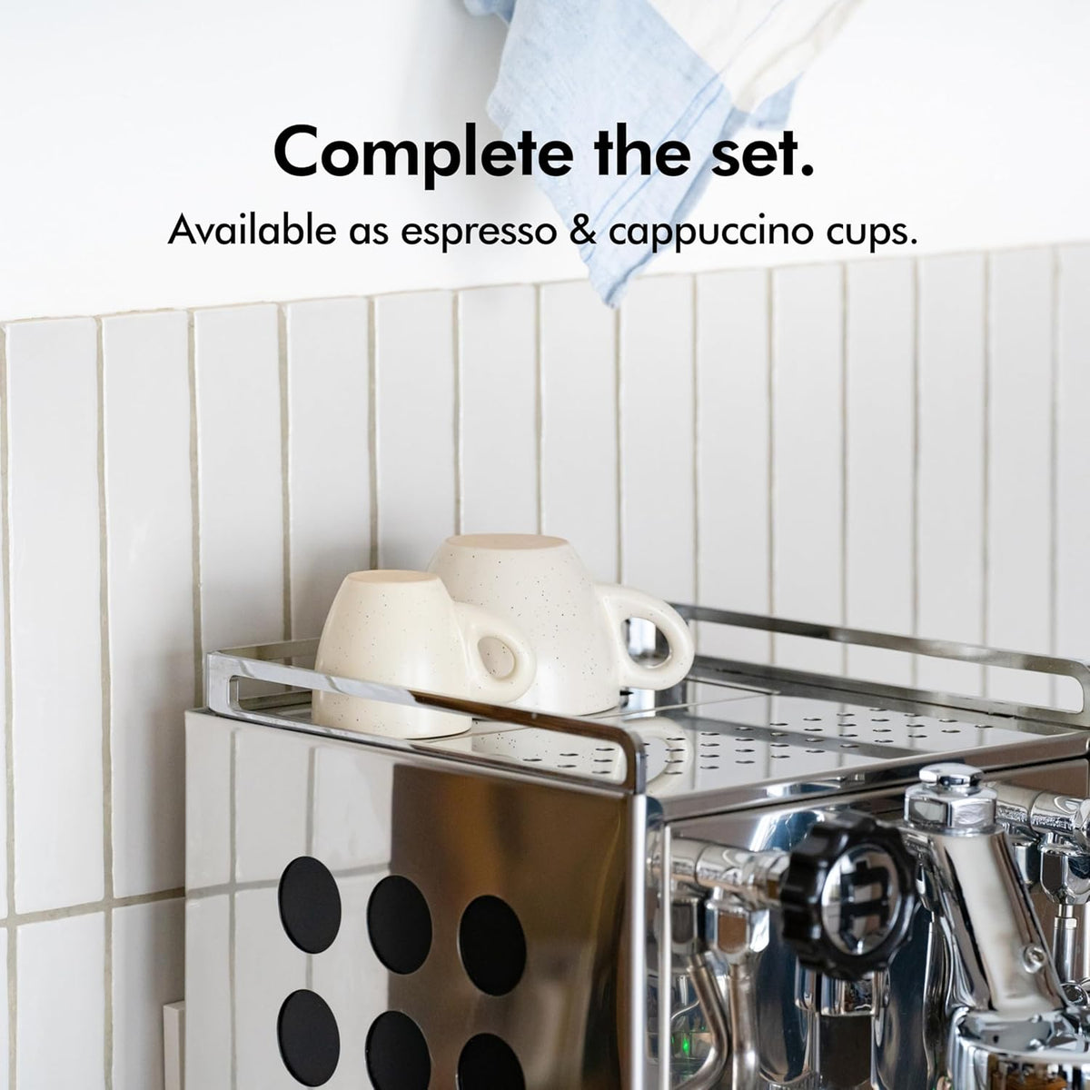 Cappuccino Cups set - 4x 8oz - Thick-walled stoneware cappuccino cup