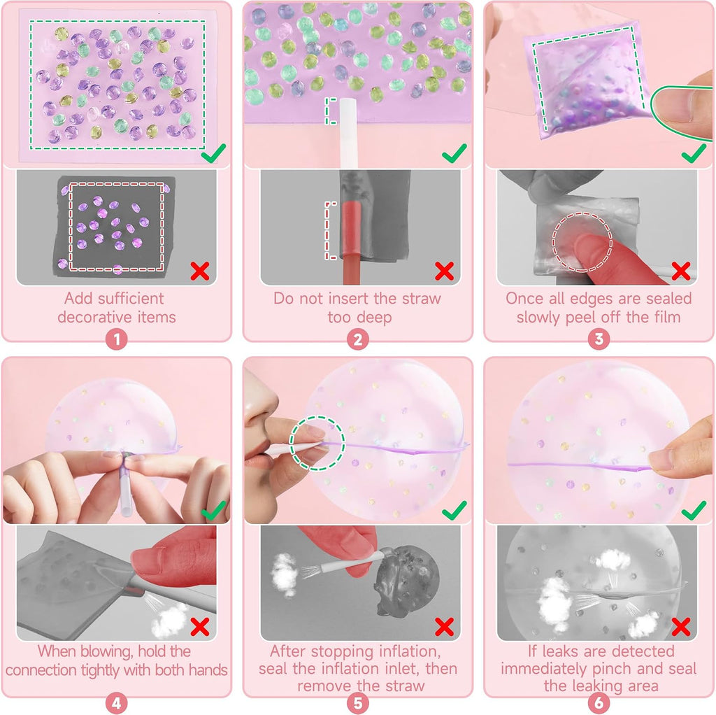 Nano Tape for Bubble Kit 6 Pcs Colorful Double Sided