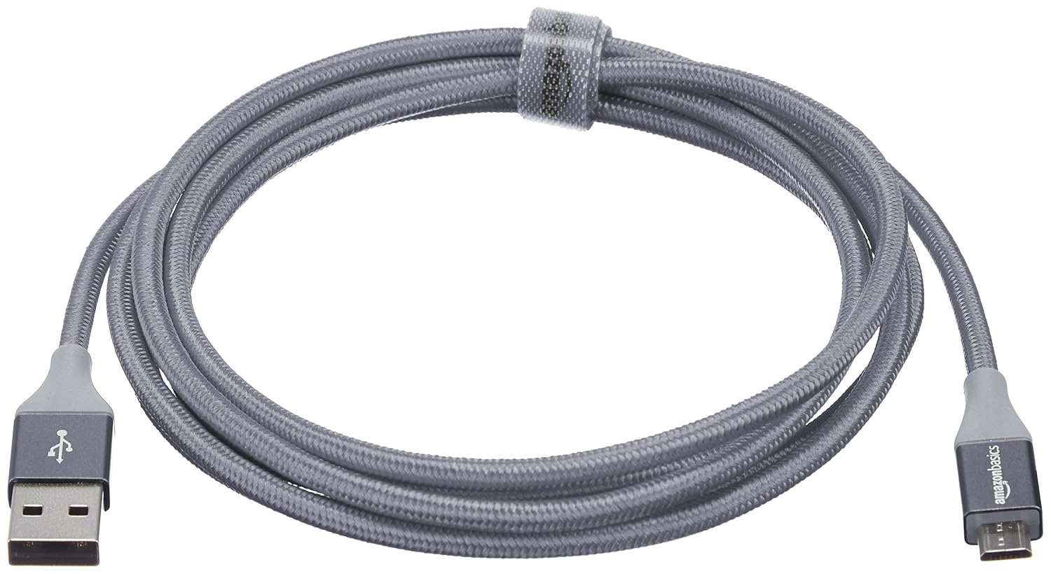 Micro USB to USB-A 2.0 Fast Charging Cable, Nylon Braided Cord, Android Charger, 480Mbps Transfer Speed, 6 Foot, Dark