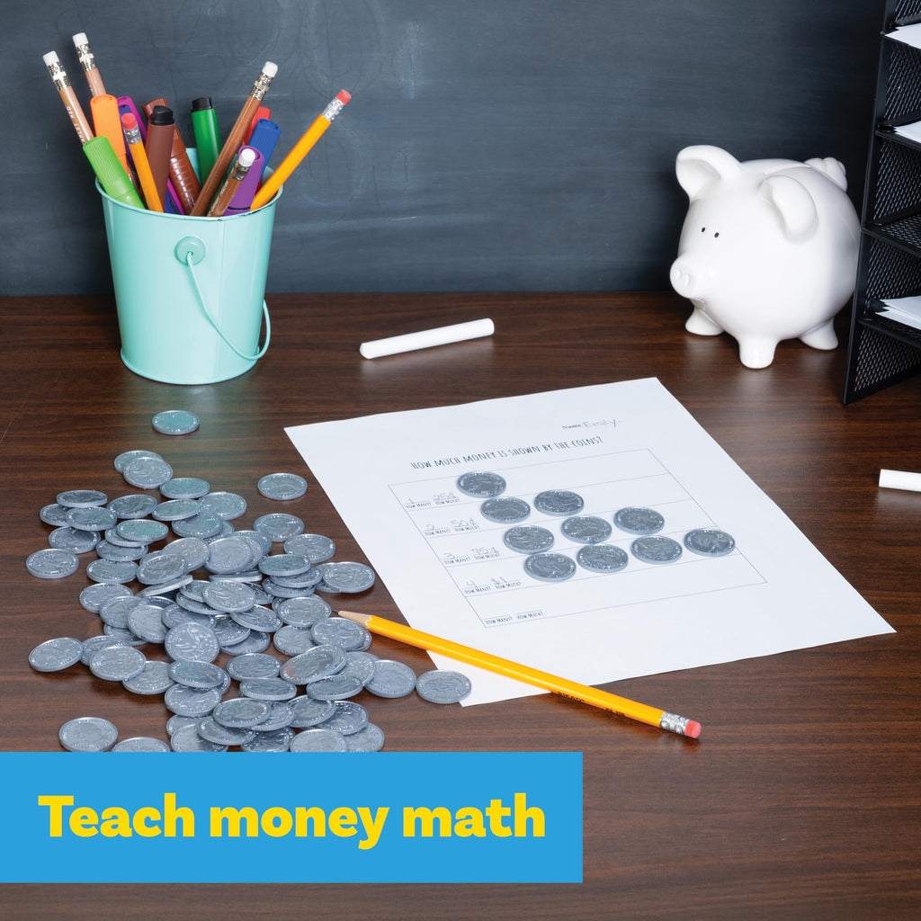 Play Quarters, Set of 100 Plastic Coins