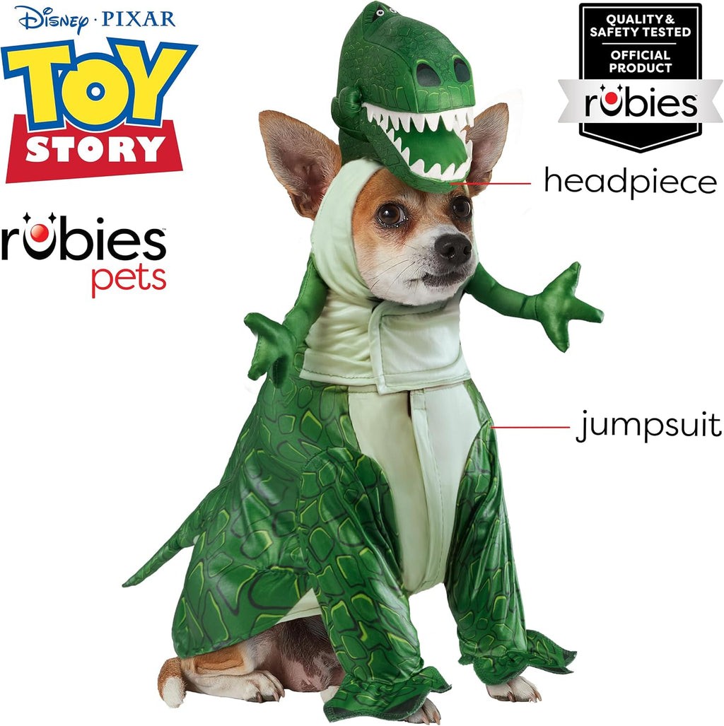 Toy Story: Rex Pet Costume for For Dogs or Cats by Rubies, Small