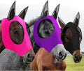 3 Pcs Horse Fly Mask with Ears UV Protection Full Face Fly Masks for Horses Elastic Smooth Breathable Comfortable Fit