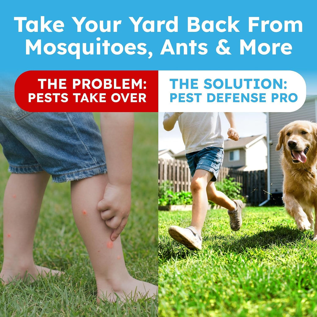Pest Defense Pro Peppermint Oil Bug Spray and Mosquito Repellent | Outdoor Patio Ant and Tick Killer for Yard, Plant