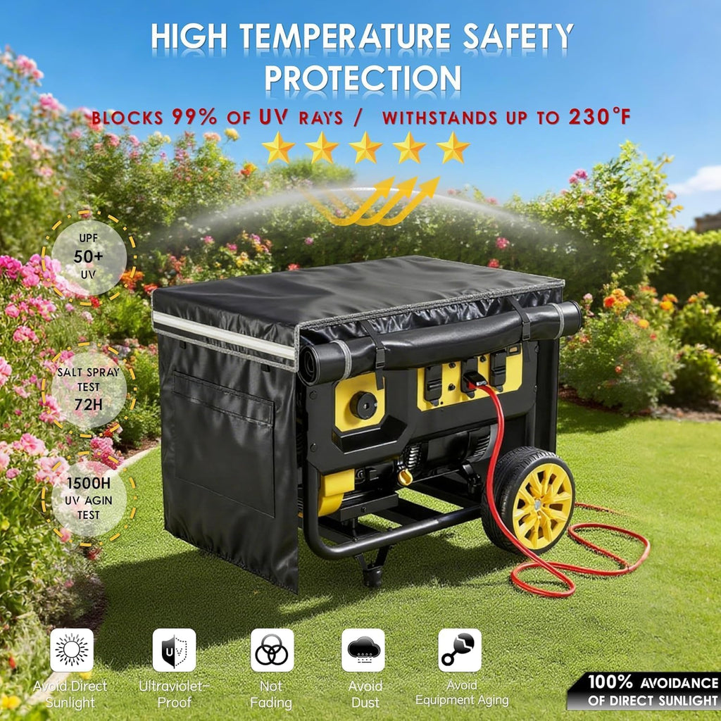 Generator Cover with Top Opening for Refueling, 1680D Waterproof Heavy Duty Generator Cover While Running, 32x24x24