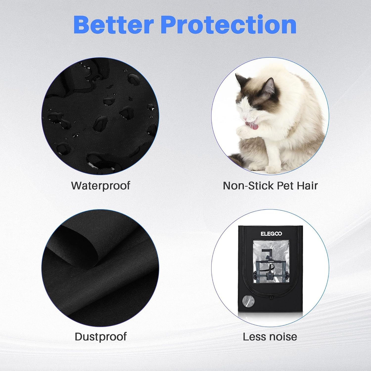 ELEGOO 3D Printer Enclosure, Fireproof & Dustproof 3D Printer Cover | Constant Temperature Tent for Neptune 3
