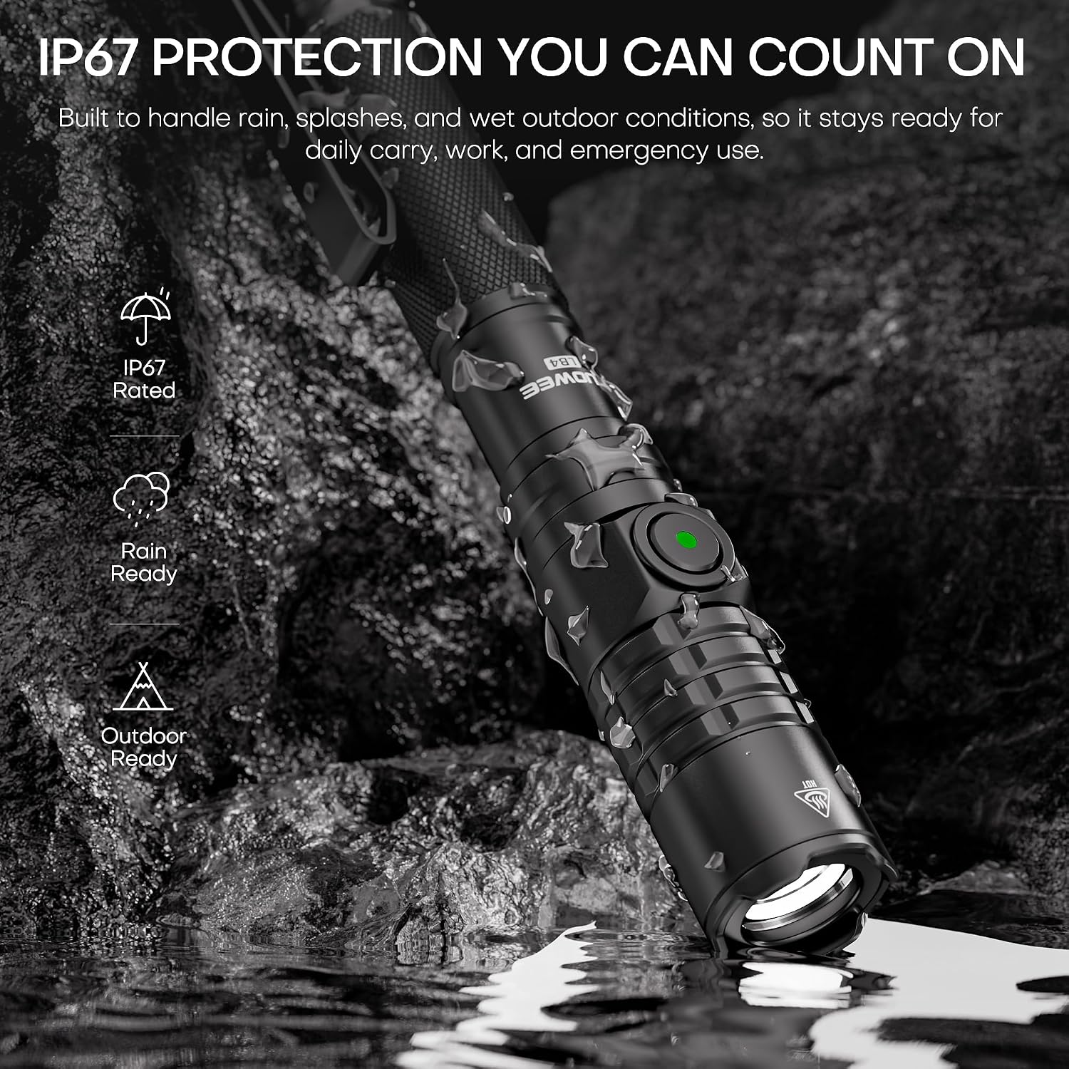 EDC Tactical Flashlight Rechargeable,Dual Modes 1500 High Lumens Pen Flashlight, Dual Switch Pocket LED Flashlight