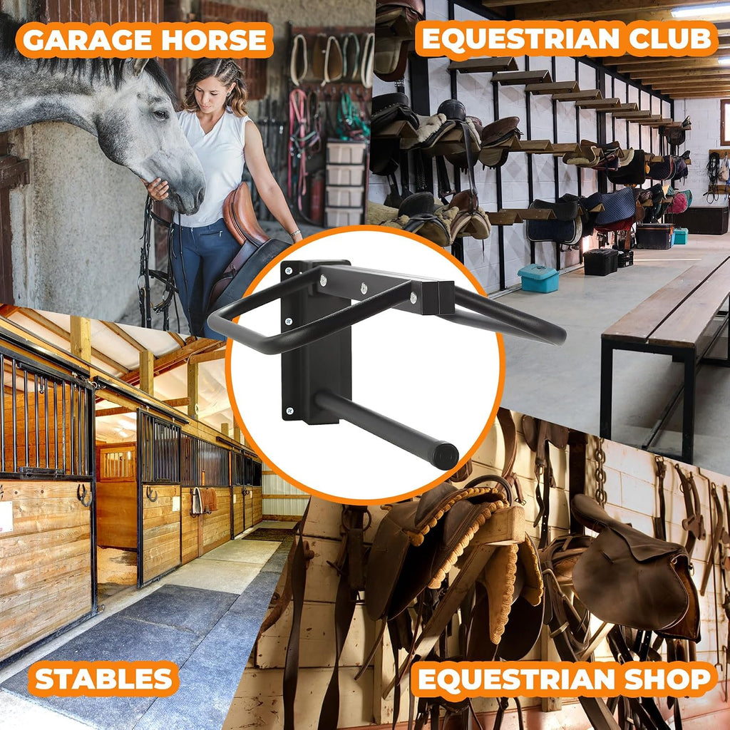 1 Pack Thickened Saddle Rack,Wall Mounted Saddle Stand with Pad Bar