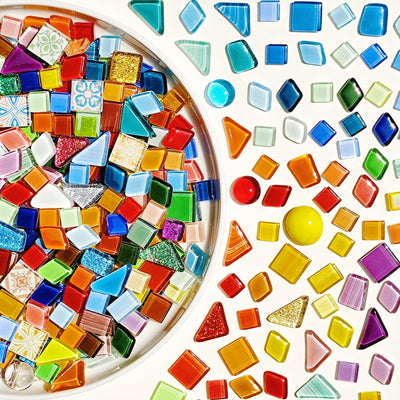 2.2LB Mosaic Tiles for Crafts DIY Stepping Stone Project Supplies