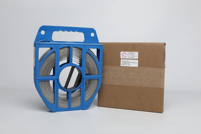 3/4" x .030 x 100 Ft. Type 316 Stainless Steel Banding/Strapping for Mounting Signs and Signals. Silver. Classic Style