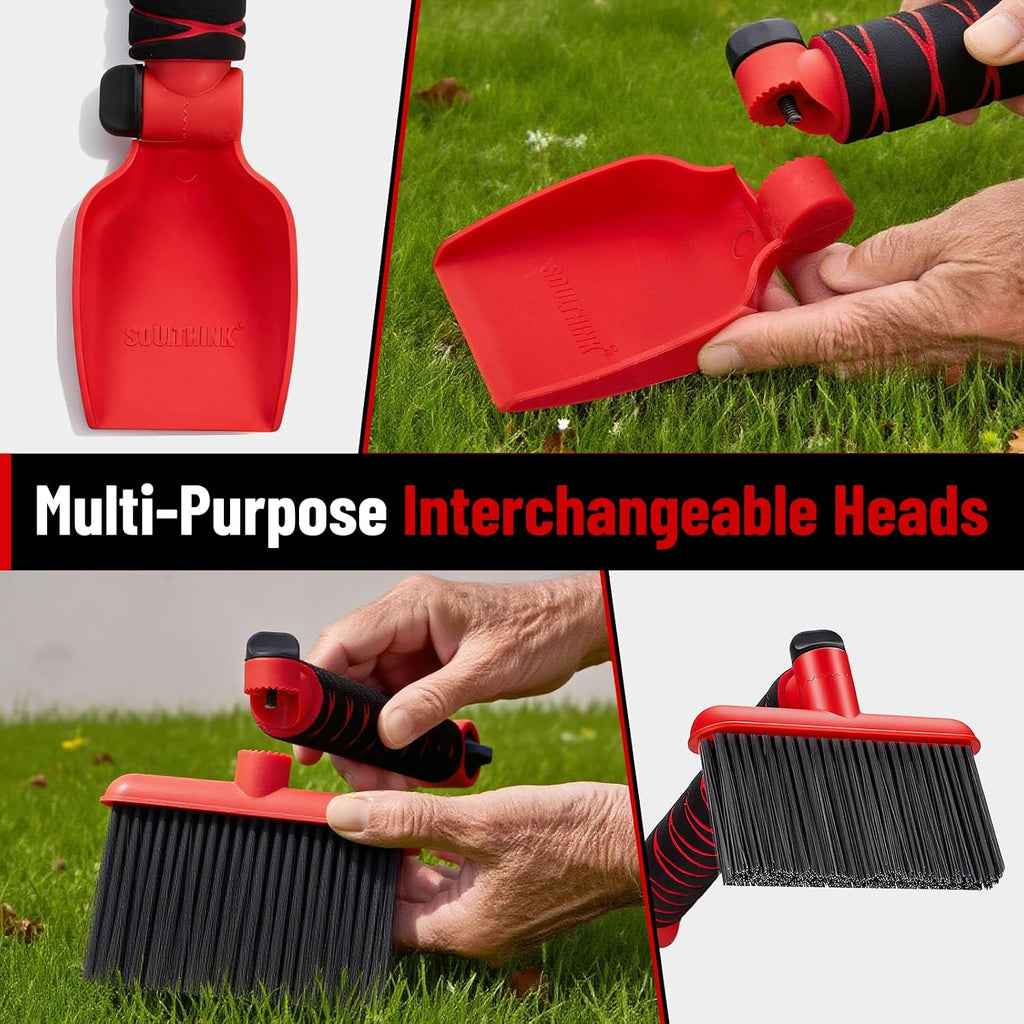 Multi-Angle Gutter Cleaning Tools from the Ground - 2.0 New Upgraded Gutter Cleaner Tools with Scoop & Brush, Leaf