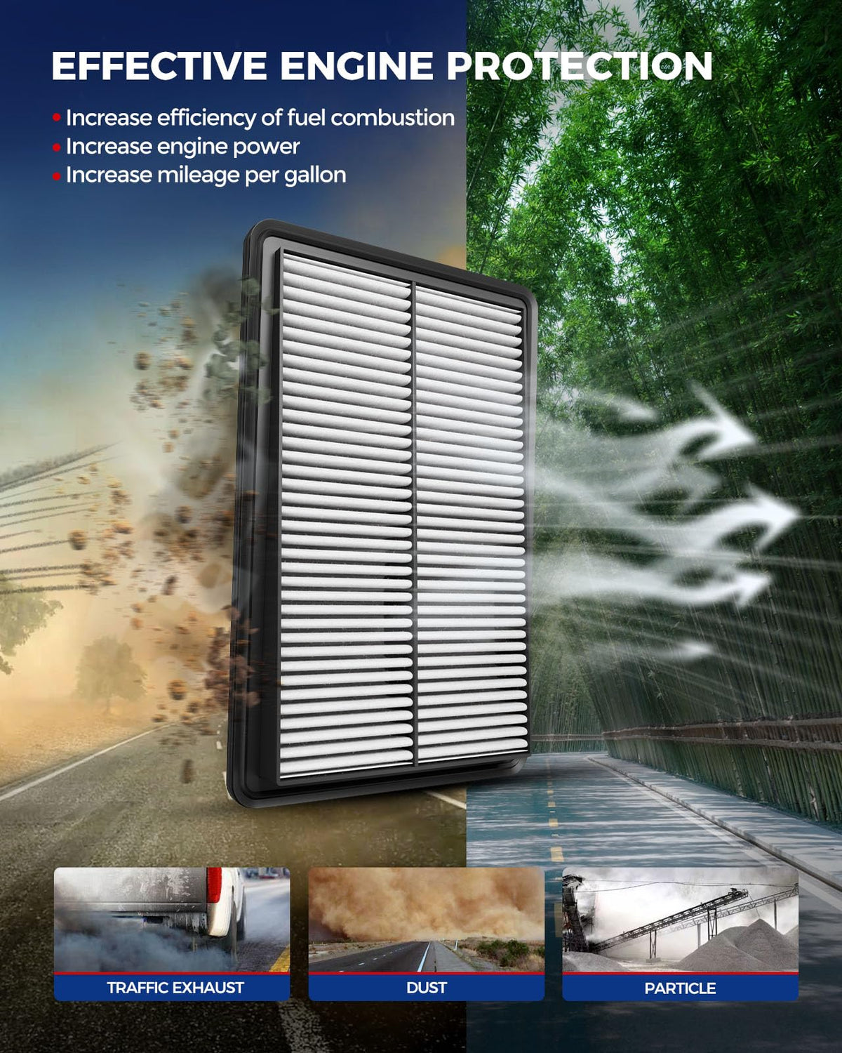 KAX CA12954 Engine Air Filter for INFINITI