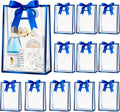 12 PCS Clear Plastic Gift Bags with Handles, Royal Blue