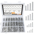 750PCS #2-56#4-40#6-32#8-32 Phillips Pan Head Screws Bolt Nut Flat Washers 304 Stainless Steel Machine Screws Nuts