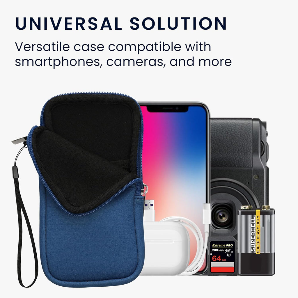 Universal Phone Pouch Size XXL - 7" - Neoprene Smartphone Pouch with Zip - Water-Repellent Mobile Phone Case - Sleeve
