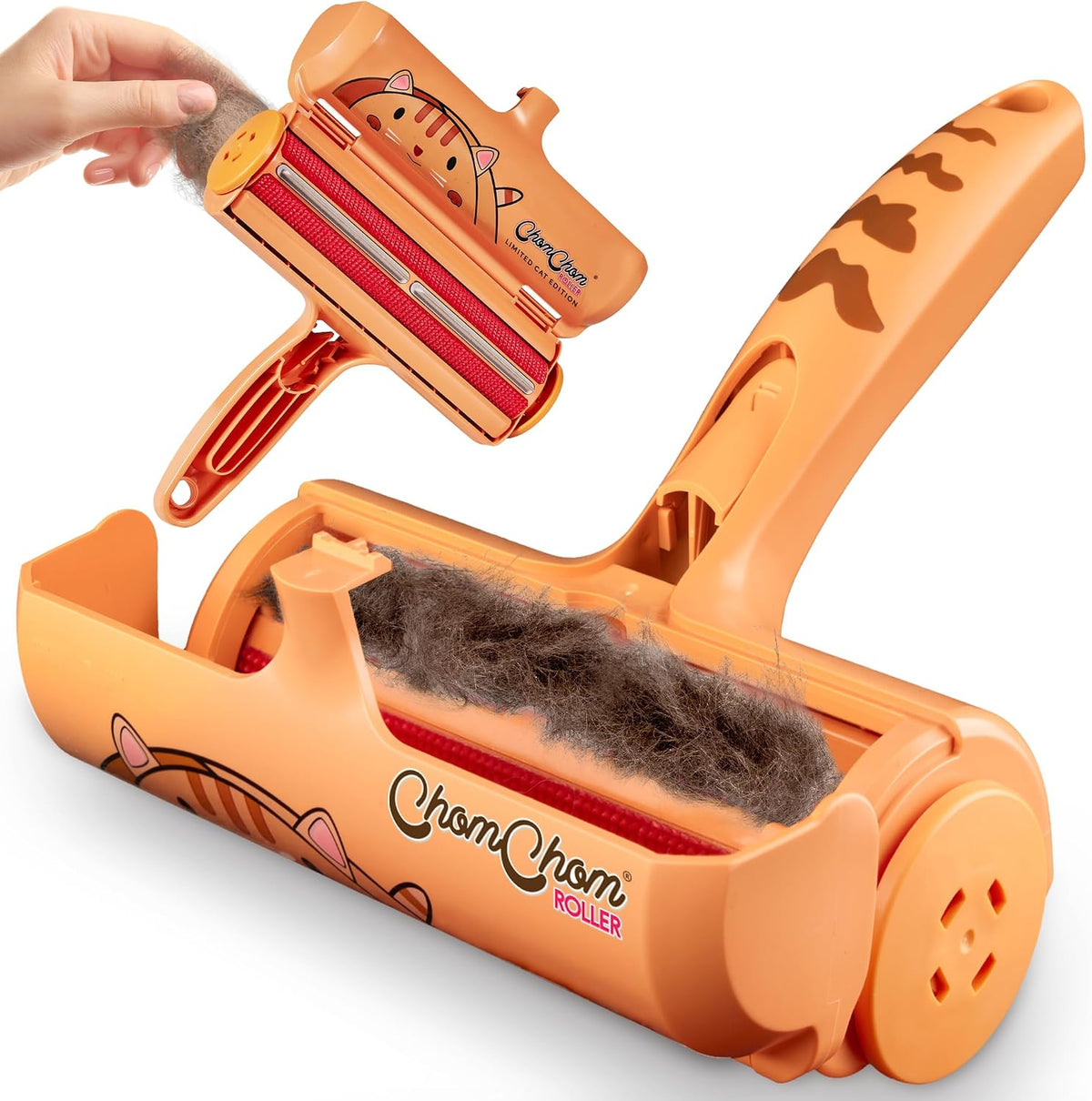 Pet Hair Remover – Original Size Reusable Lint Roller for Cat & Dog Hair on Furniture, Couch, Carpet, Car, Rugs &